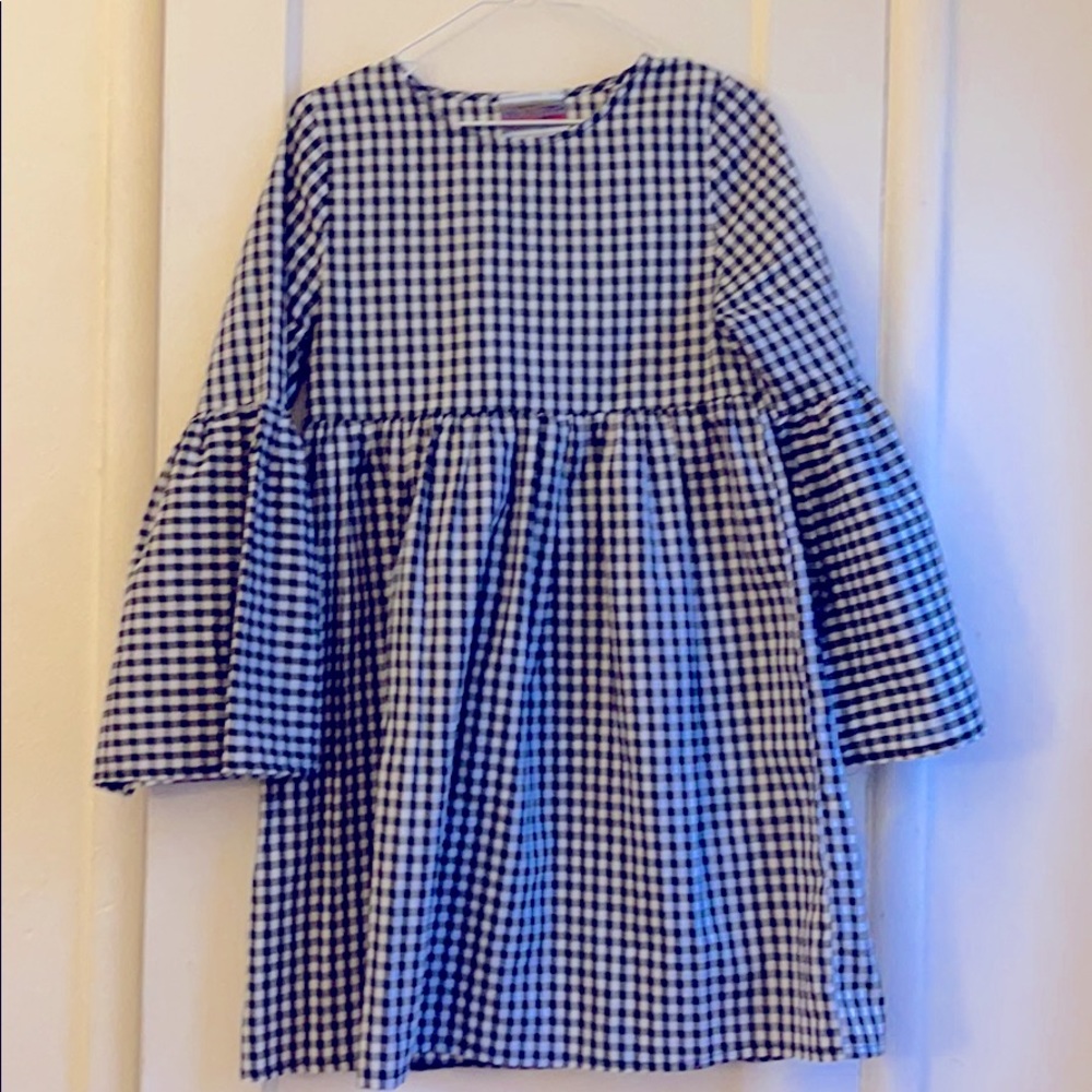 Black/White Gingham Tunic Top. Made in UK.